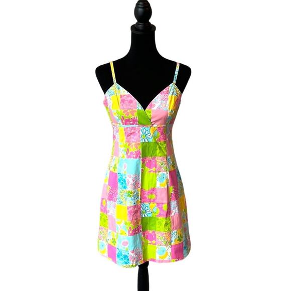 Lilly Pulitzer Dresses & Skirts - Lilly Pulitzer Vintage 1990s Patchwork dress